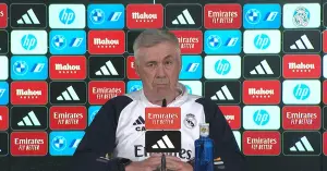 Ancelotti en la rueda de prensa previa al Rayo - R. Madrid