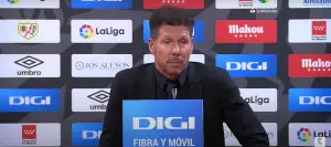 Simeone, en la rueda de prensa del Rayo Vallecano - Atlético de Madrid