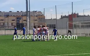 El Rayo Juvenil celebraba el 2-0 contra Las Rozas obra de Morcillo