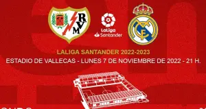 Cartel de entradas del Rayo Vallecano - Real Madrid