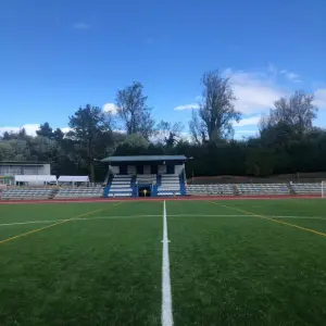 Imagen del Campo Santa Bárbara de Lugones donde el Rayo estrenará la Copa 23-24