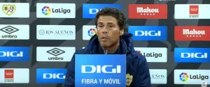 Rubí, en la rueda de prensa del Rayo 2-0 Villarreal