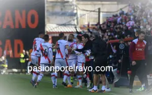 El Rayo Vallecano celebra un gol en su estadio