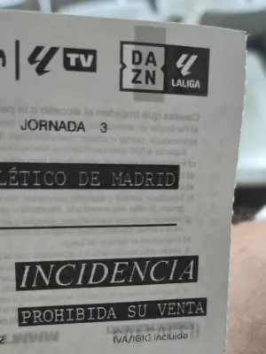 Entrada de incidencia para el Rayo Vallecano - Atlético de Madrid