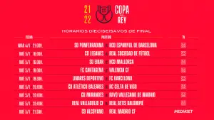 El Mirandés - Rayo Vallecano de Copa del Rey para el 5 de Enero a las 20 horas