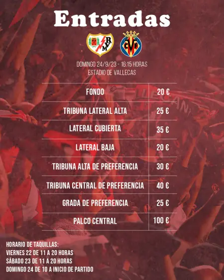 Precio de las entradas para el partido del Villarreal
