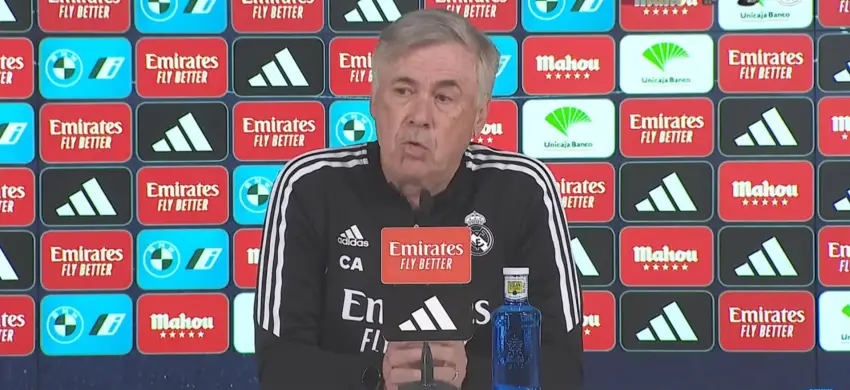 Ancelotti, en la rueda de prensa del Real Madrid - Rayo Vallecano